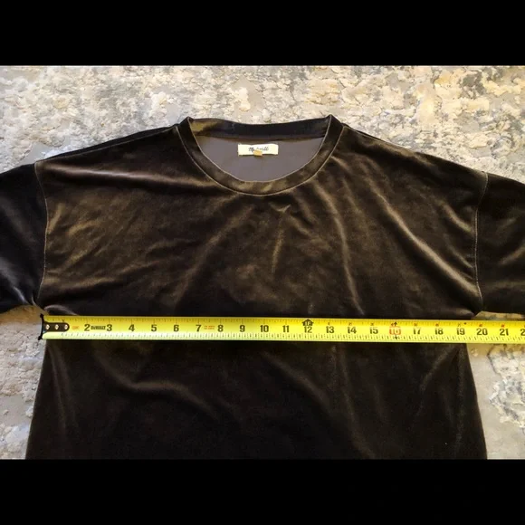 🖤 Madewell Velvet Velour Long Sleeve Balloon Sweatshirt - Picture 6 of 7